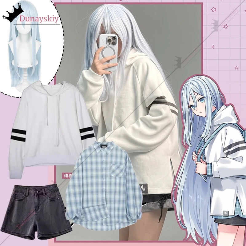 

Project Sekai Cosplay YOISAKI KANADE Meeting Costume Oversized Sweatshirts Women Set Y2k Casual Streetwear Halloween Disguise