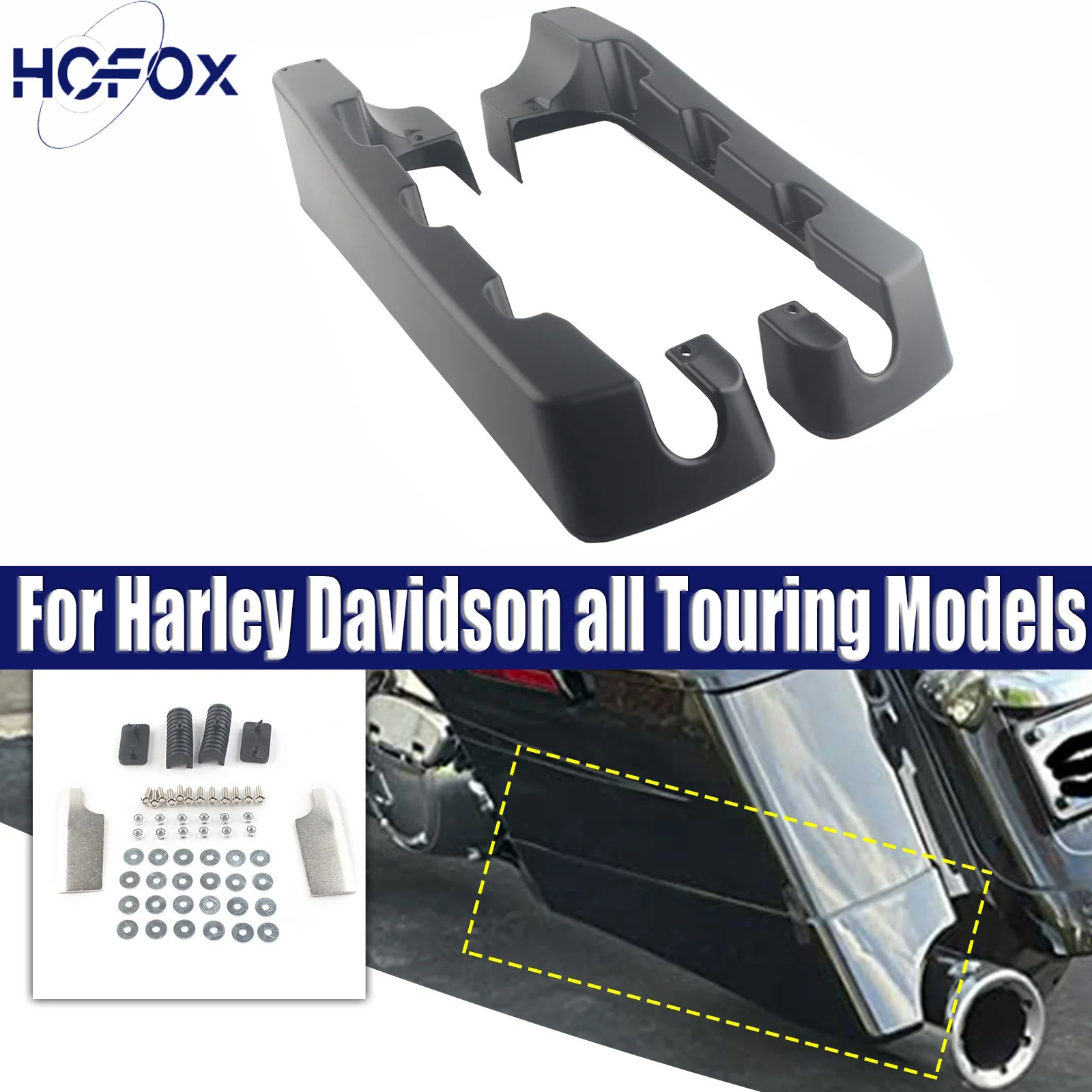 

For Harley Davidson all Touring Models 1994-2013 Motorcycle Hard Stretched Saddlebag Extension