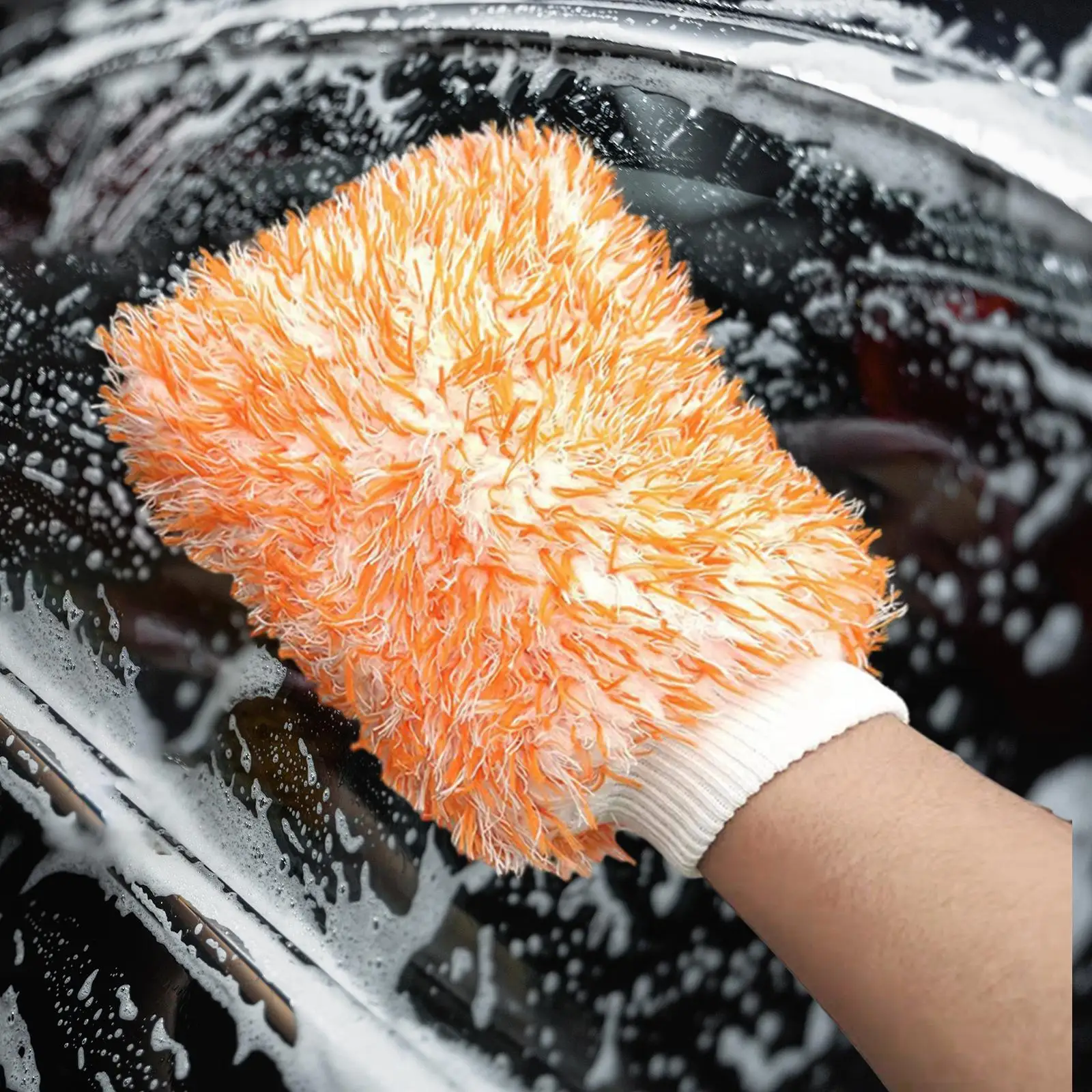 Car Wash Mitt Free Double Sided Absorbent Effective Washing Washing Glove for Motorcycles Boats Trucks