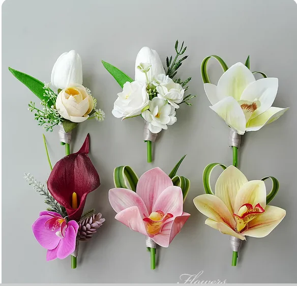 

Commercial wedding artificial flowers Bride and groom wedding corsage parents and family full set of lapel bridesmaid wrist flow