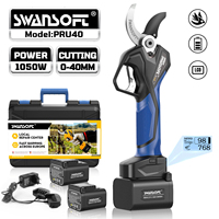 PRU-40 Swansoft Professional Pruning Shears Electric Pruner Branch Cutter, 21V Cordless Pruning Shears with Progressive Cutting