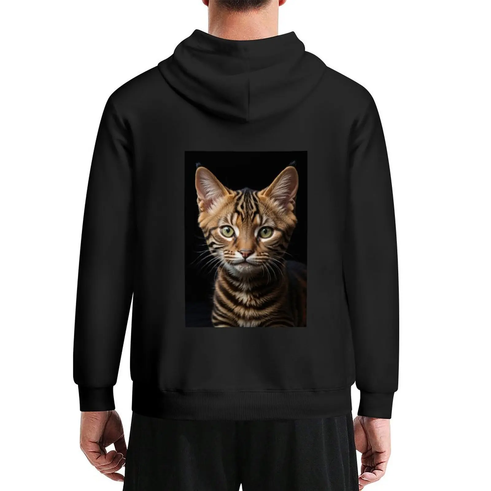 

Toyger cat Hoodie men clothes graphic t shirts men men's sweat-shirt set mens clothing hoodies for men high quality