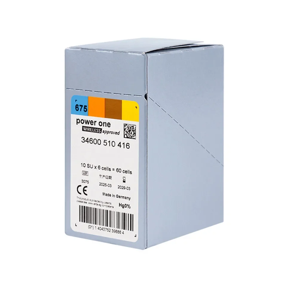 Zinc Air Hearing Aid Battery A675 P675 60 Cells Box Replacement Batteries For BTE Hearing Aids Size 675 Battery