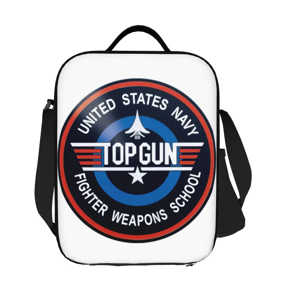 

Custom Fighter Jets Top Gun Tom Cruise Maverick Insulated Lunch Bags for Women Air Force Portable Thermal Cooler Food Bento Box