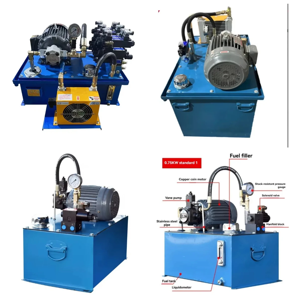 

Gold Seller Excavator Hydraulic Power Pack Heavy Duty Pump Module 220V Industrial Unit Hydraulic Station