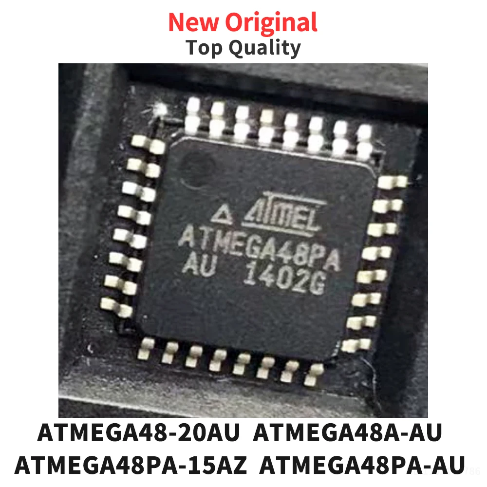(1 Piece) ATMEGA48-20AU ATMEGA48A-AU ATMEGA48PA-15AZ ATMEGA48PA-AU R QFP32 New Original