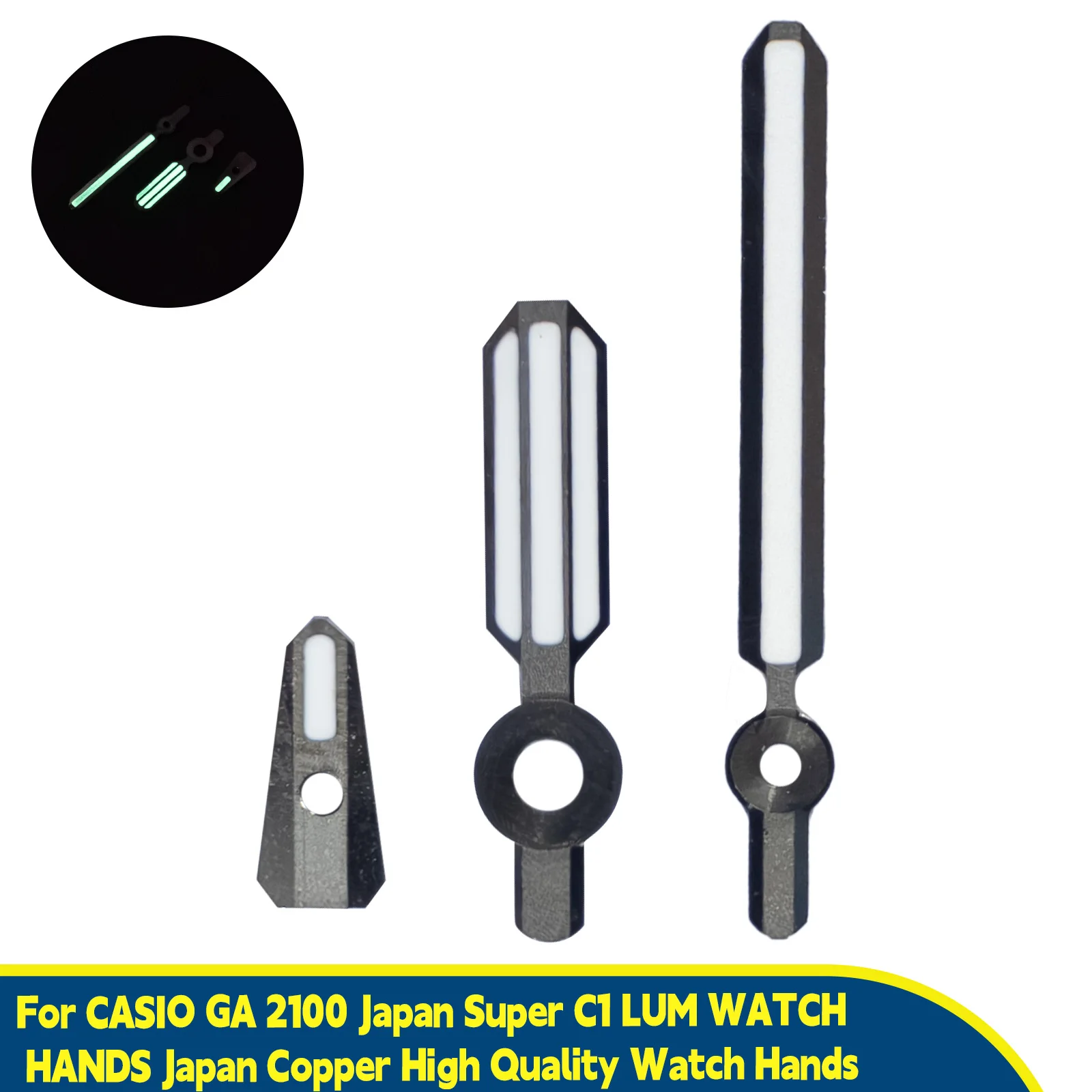 Premium Offshore Style Watch Pointer Compatible with CASIO GA2100 GA 2110 Watch Hands C1 Japan Lume Metal Copper Watch Mod view 4