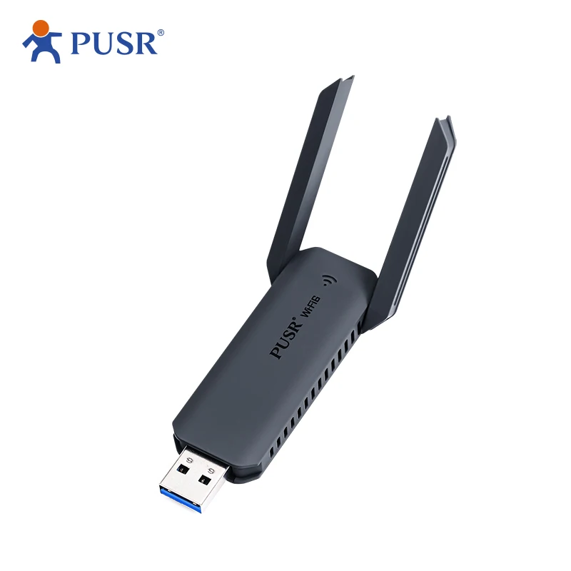 (Cena za 2 sztuki) PUSR WiFi 6 Adapter sieciowy USB 5.8G/2.4G USB3.0 2dBi * 2 anteny obsługują Windows10 11 USR-UAX180