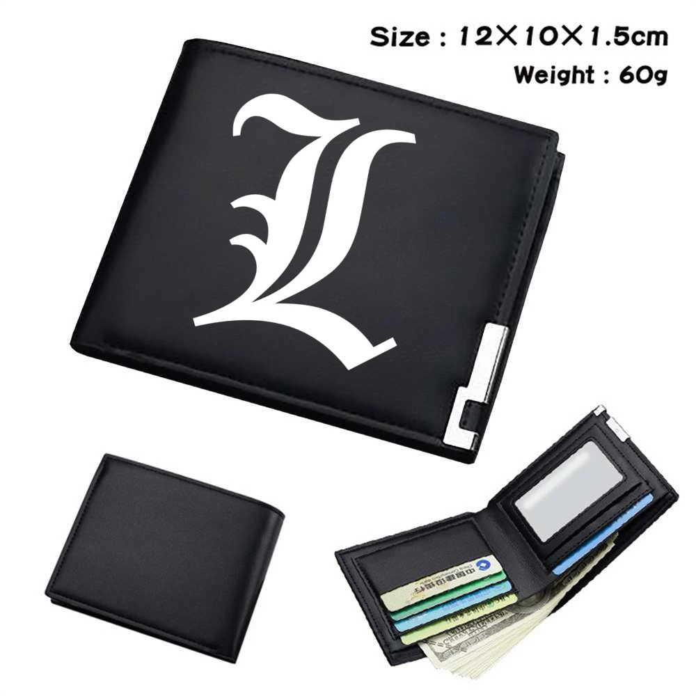 Anime Death Note Bifold Wallet Card Holder Short Purse Student School Unisex Fashion Daily Money Bag Gifts