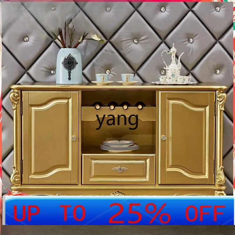 

LH solid wood carving flower living room storage high-end side cabinet wine cabinet