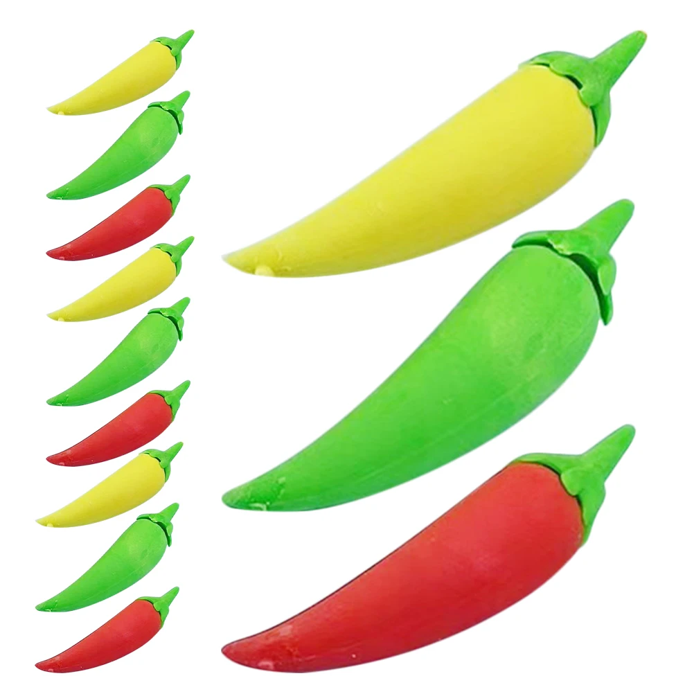 

24Pcs Miniature Vegetable Erasers Realistic Red Chili Shape Soft Tpr Eraser for Kids Writing Tools Party Favors Study