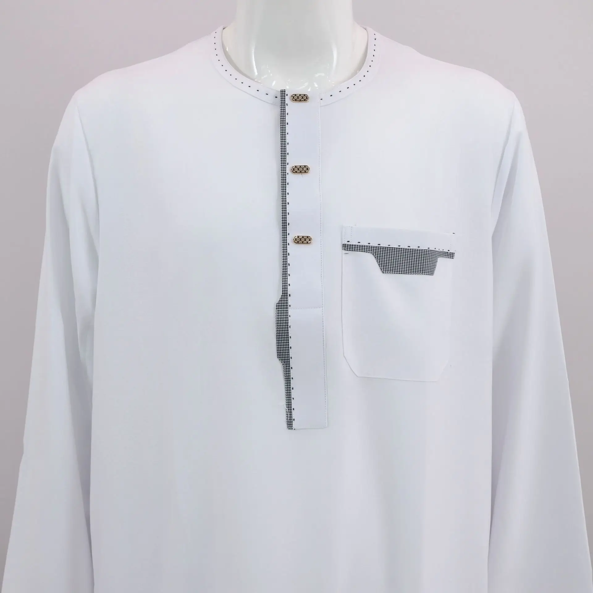 Mens Musulmano Jubba Thobe Manica Lunga Veste Abaya Casual Maschio Islam Arabo Caftano per Gli Uomini Abito S saudita Thoub Caftano Daffah Dishdasha