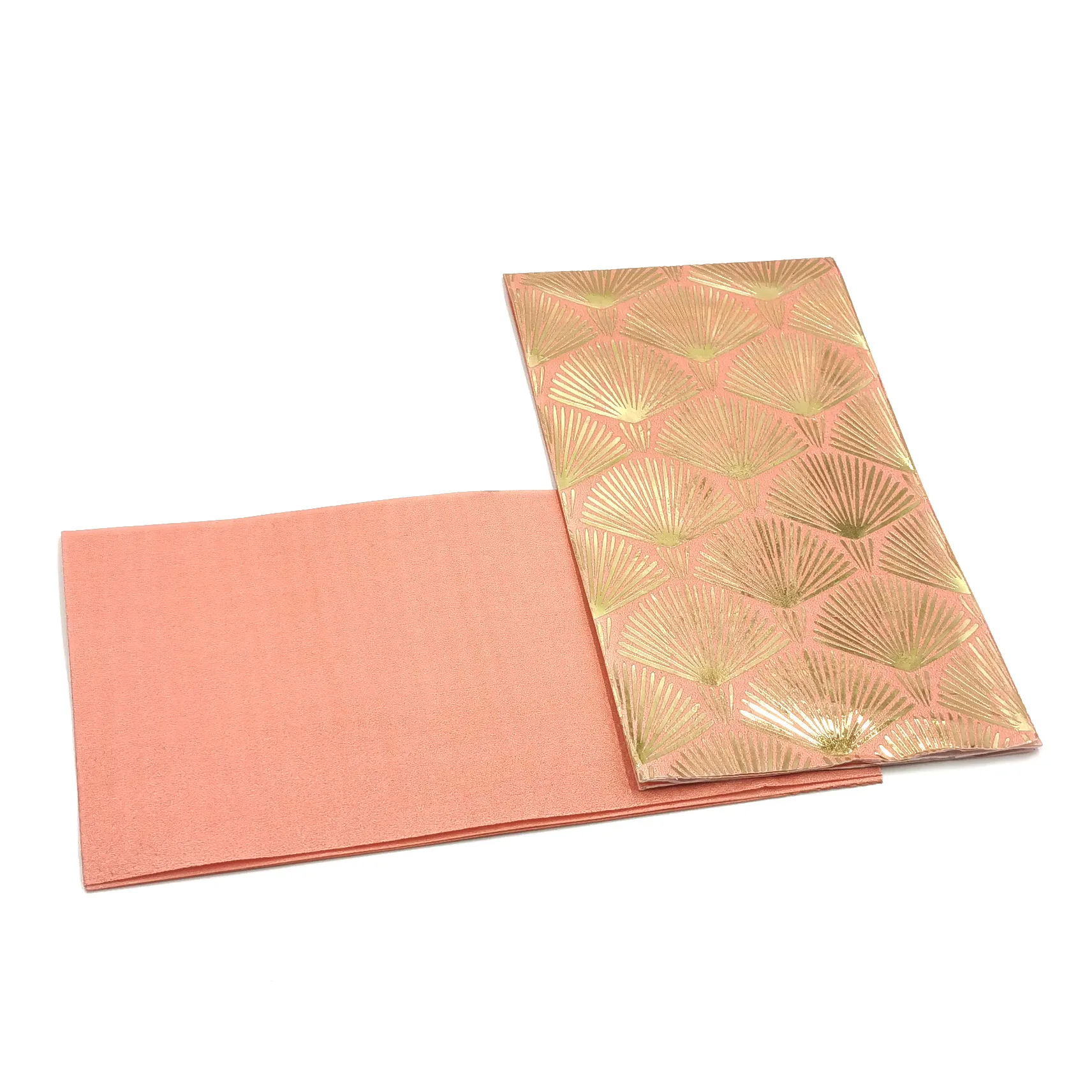 Rectangular Hot Stamping Napkin, Pink Printed, Wedding, Valentine's Day, Party, Decorative, 33x40cm, 100Pcs