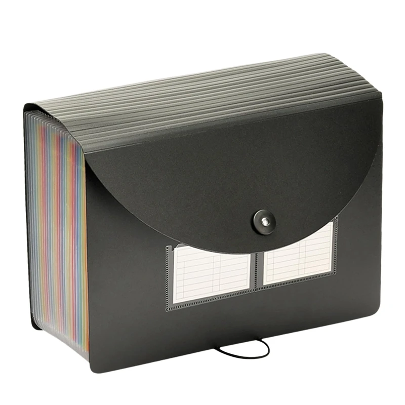 Расширяющаяся папка для файлов с 24 карманами и пустыми этикетками, органайзер для файлов с расширяемой крышкой, органайзер для файлов-гармошка