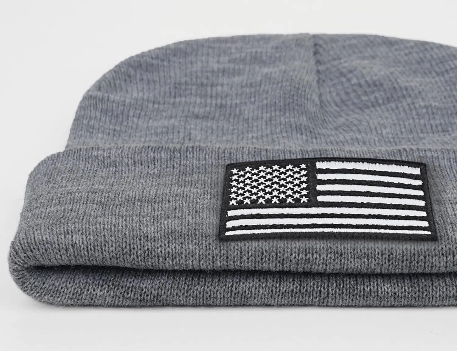 American Flag Embroidered Beanie Winter Hat for Men Women, Multi-Season Military Tactical Gear Police Army Winter Warm Hat