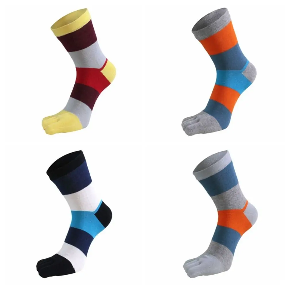 

1 Pair EU 39-44 Five Finger Socks Anti-Bacterial Breathable Toe Socks Cotton Anti-Sweat Men'S Split Toe Sock Walking