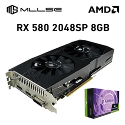 MLLSE Placa De Video AMD Radeon RX580 8GB GDDR5 Graphics Card 256-bit PCI Express 3.0 ×16 HD GPU Gaming Видеокарта DirectX 12