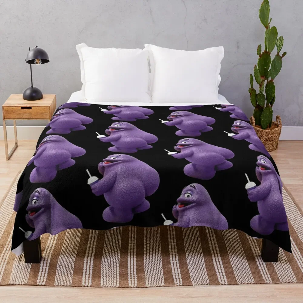 

Grimace Funny Throw Blanket Stylish Warm Blanket for Living Room Bedroom