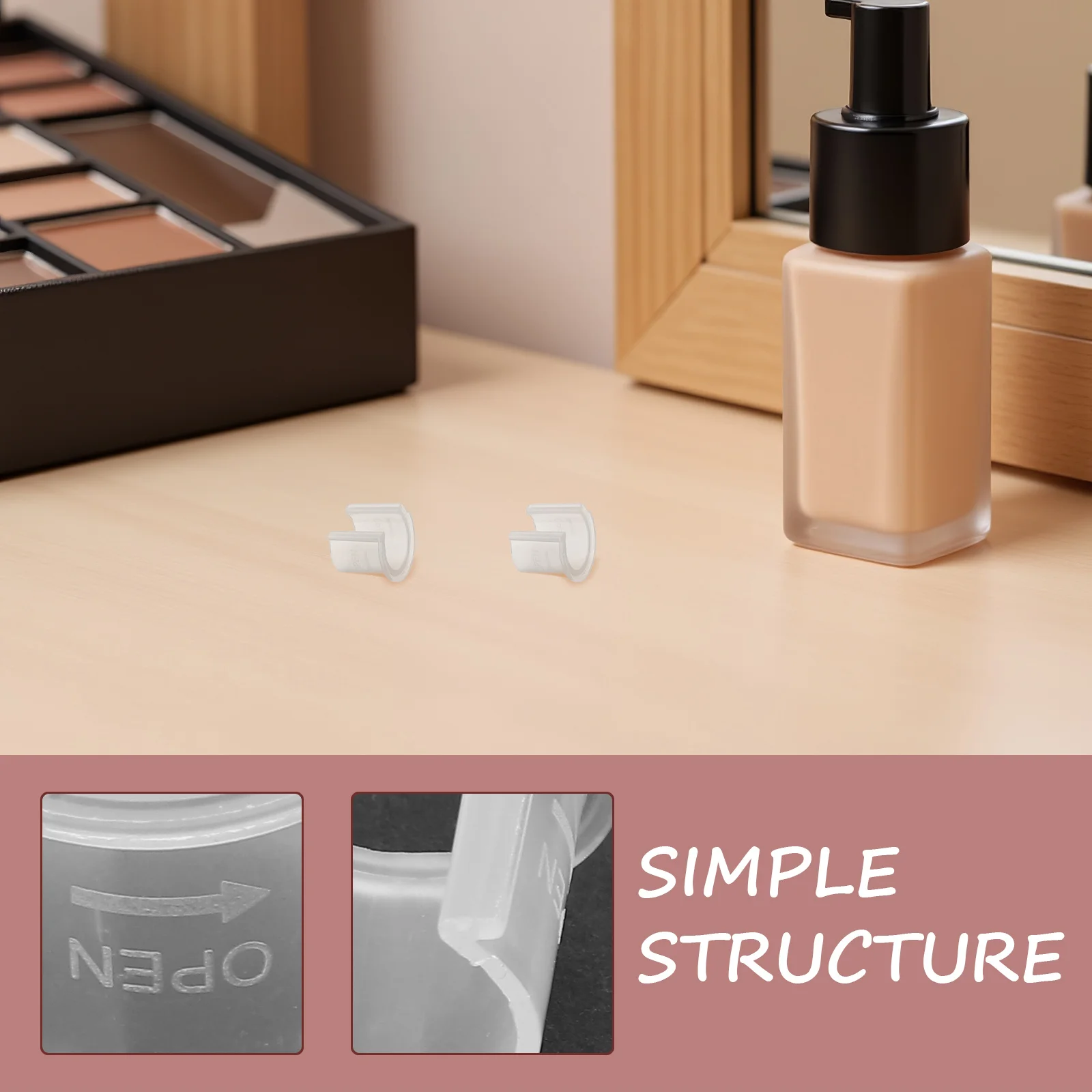 로션 병 잠금 디스펜서 펌프 클립 여행용 샴푸 펌프 액세서리용 플라스틱 용기 클립 20개