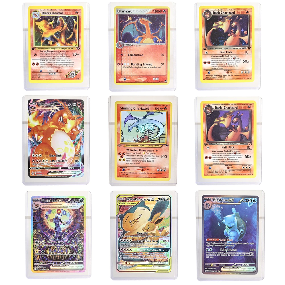 

Proxy PKM PTCG English Version XX3 High Quality Charizard Mewtwo Pichu Proxy Foil Cards Game Anime Collection Cards.