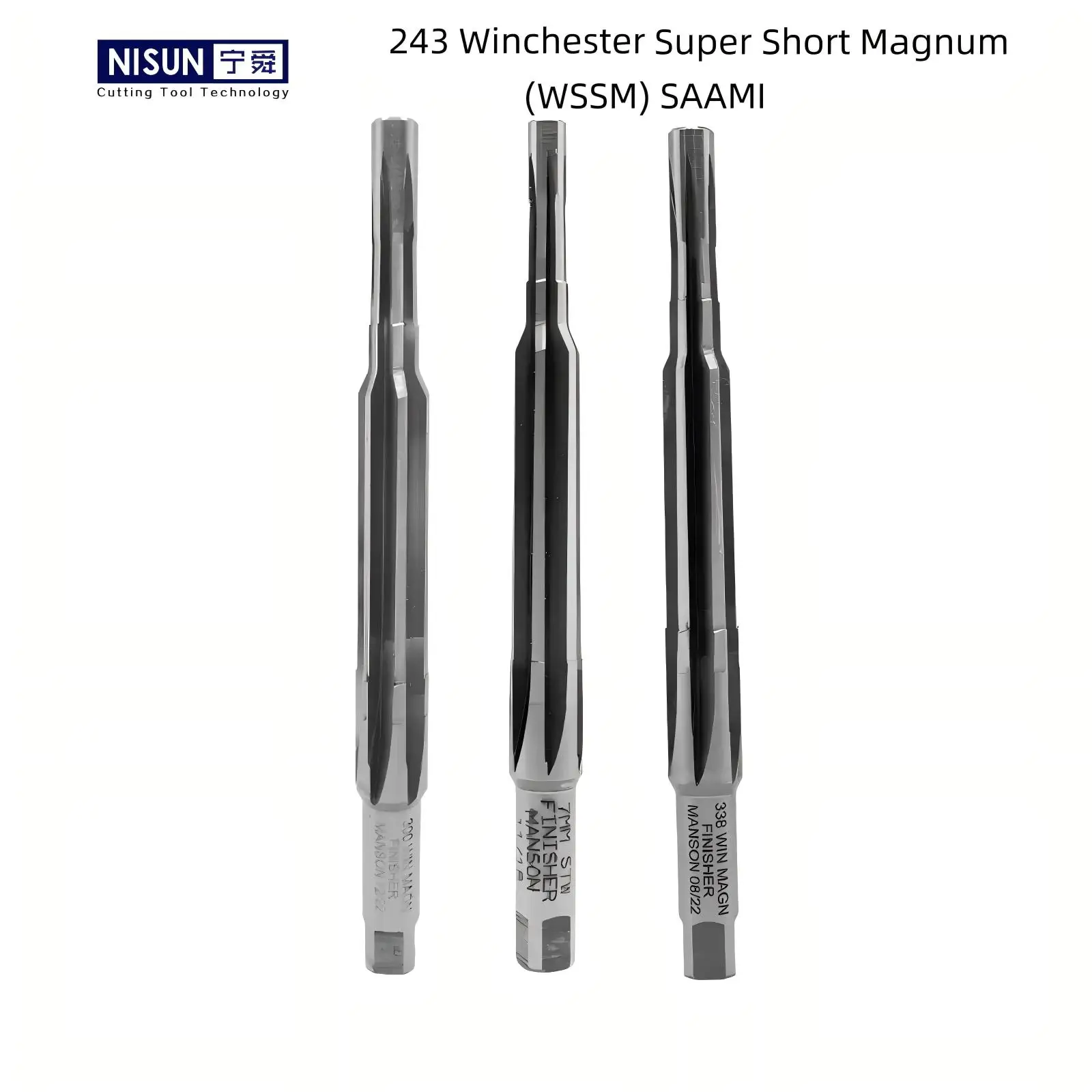 

Customized Cutter Solid Carbide 243 Winchester Super Short Magnum (WSSM) SAAMI Chamber Reamer