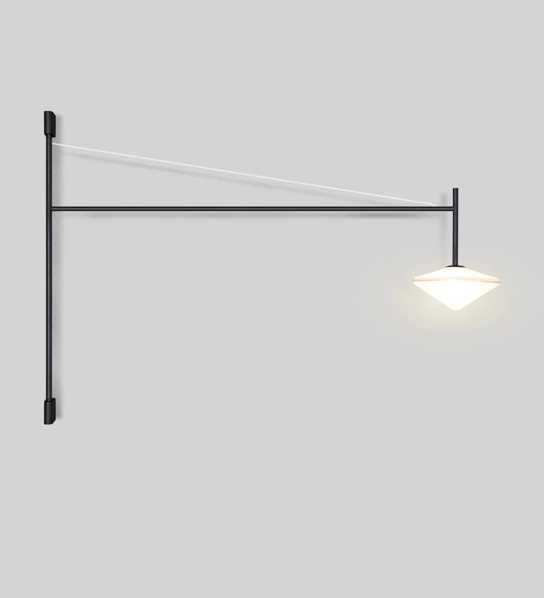 Minimalist Wall Light White Glass With Plug