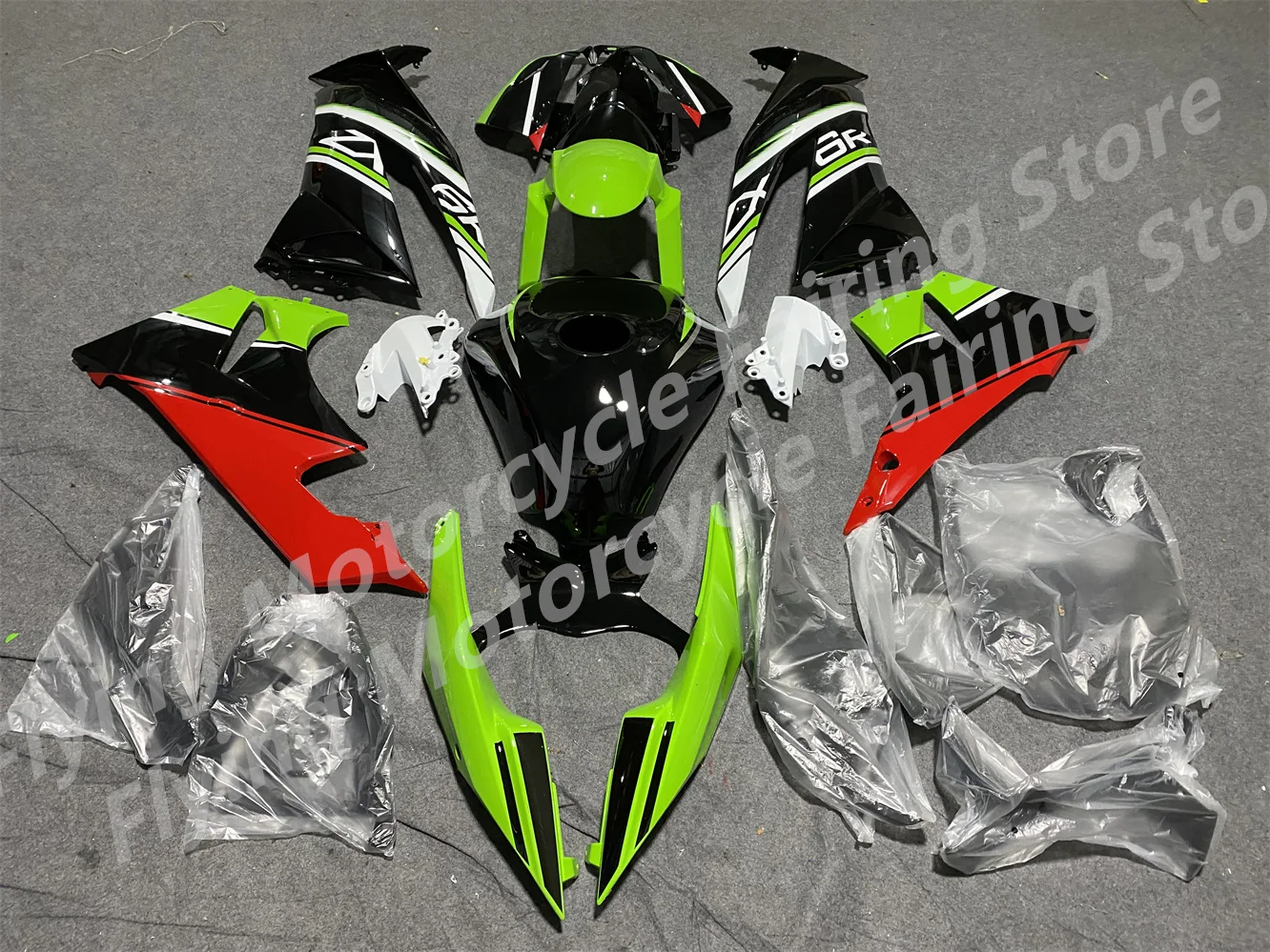 For KAWASAKI ZX6R 636 2009 2010 2011 2012 Bodywork Fairing Kit ZX 6R 09 10 11 12 Complete Motorcycle Fairings green black