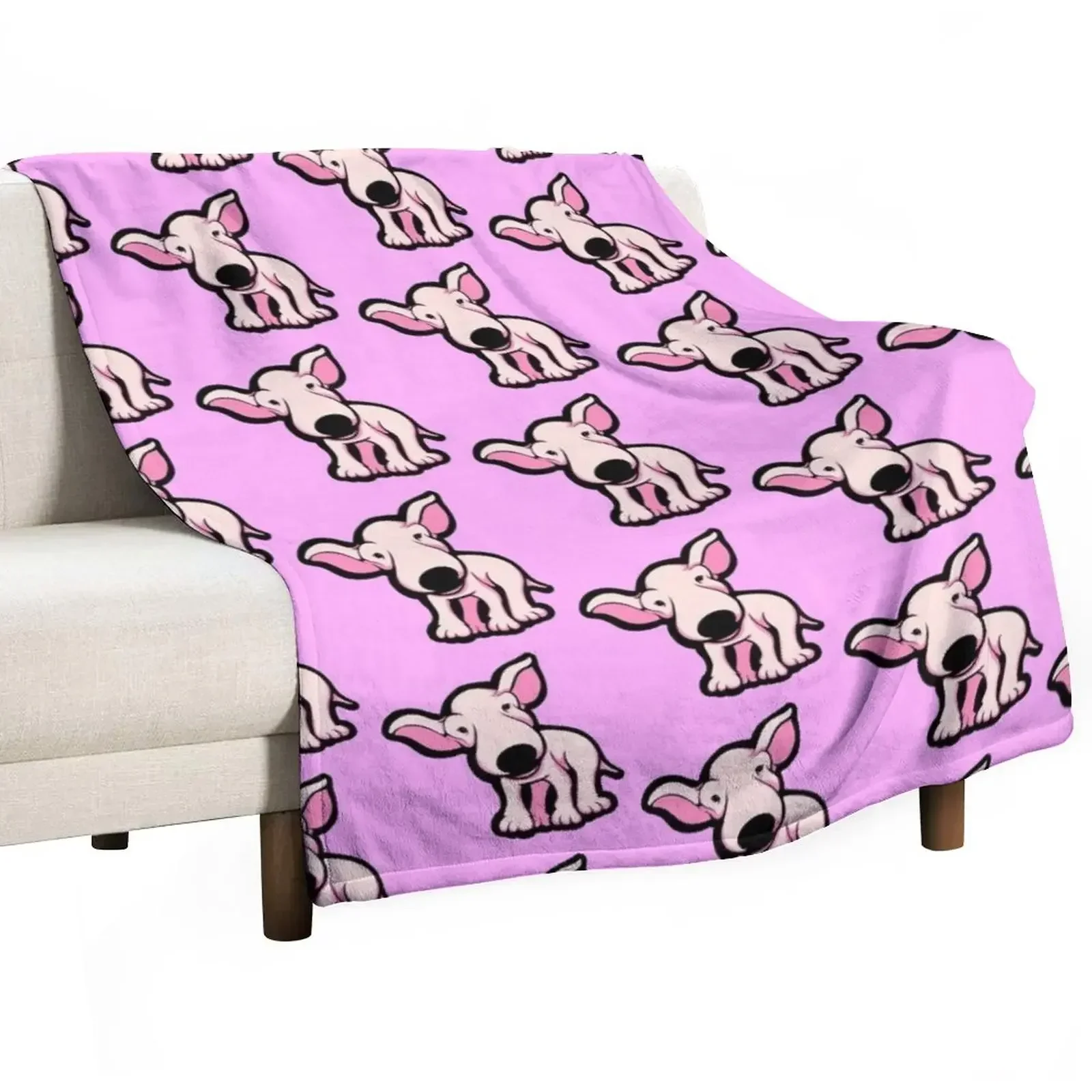 

Cute EBT Puppy Baby Pale Pink Throw Blanket for winter warm winter Furrys Travel Blankets