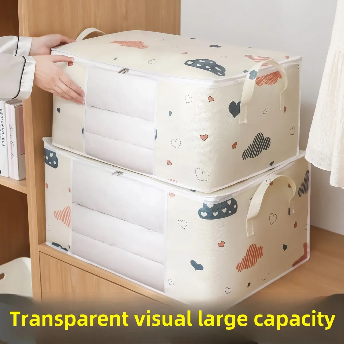 

Quilt Clothes Big Capacity Storage Bag Quilt Bedding Storage Closet Organizer Wardrobe Organizer Blanket Sorting Bags Dust-proof