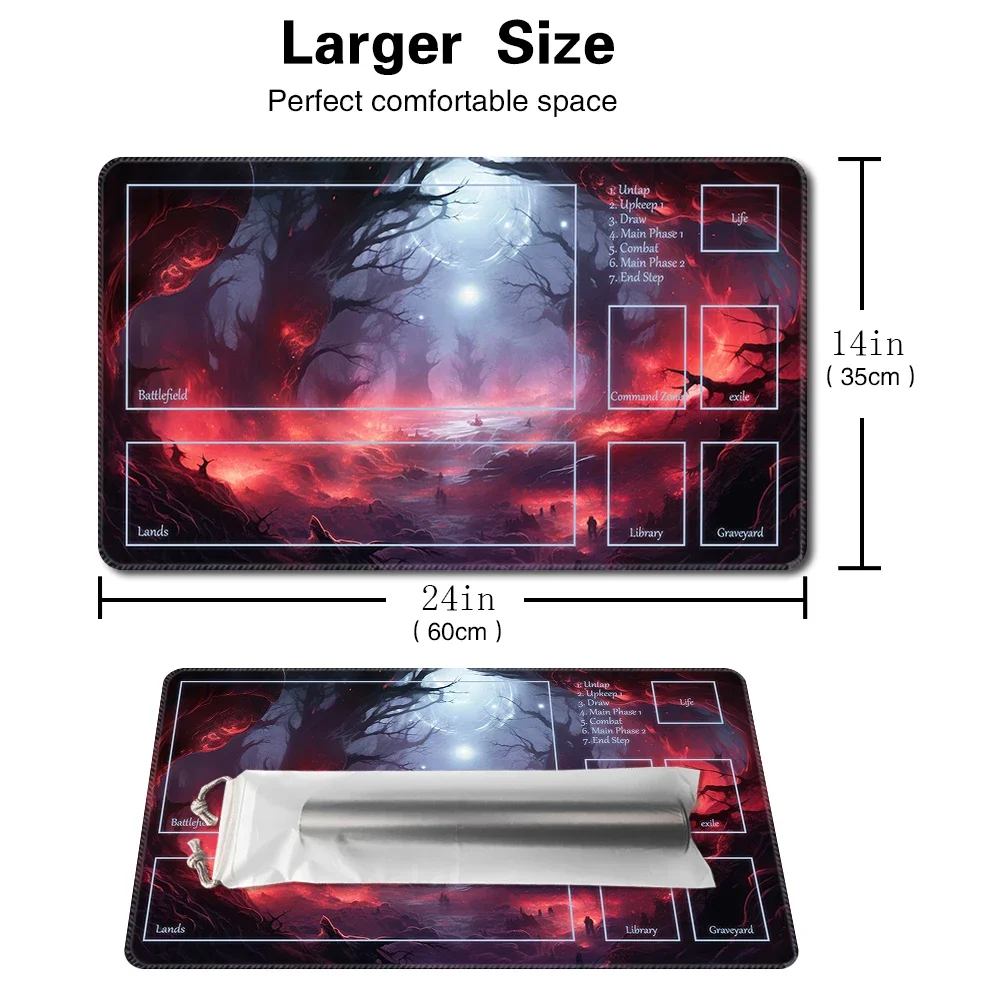 Ashes of the Fallen   - Board Game MTG Playmat Table Mat Game Size 60X35 CM Mousepad Compatible for TCG CCG