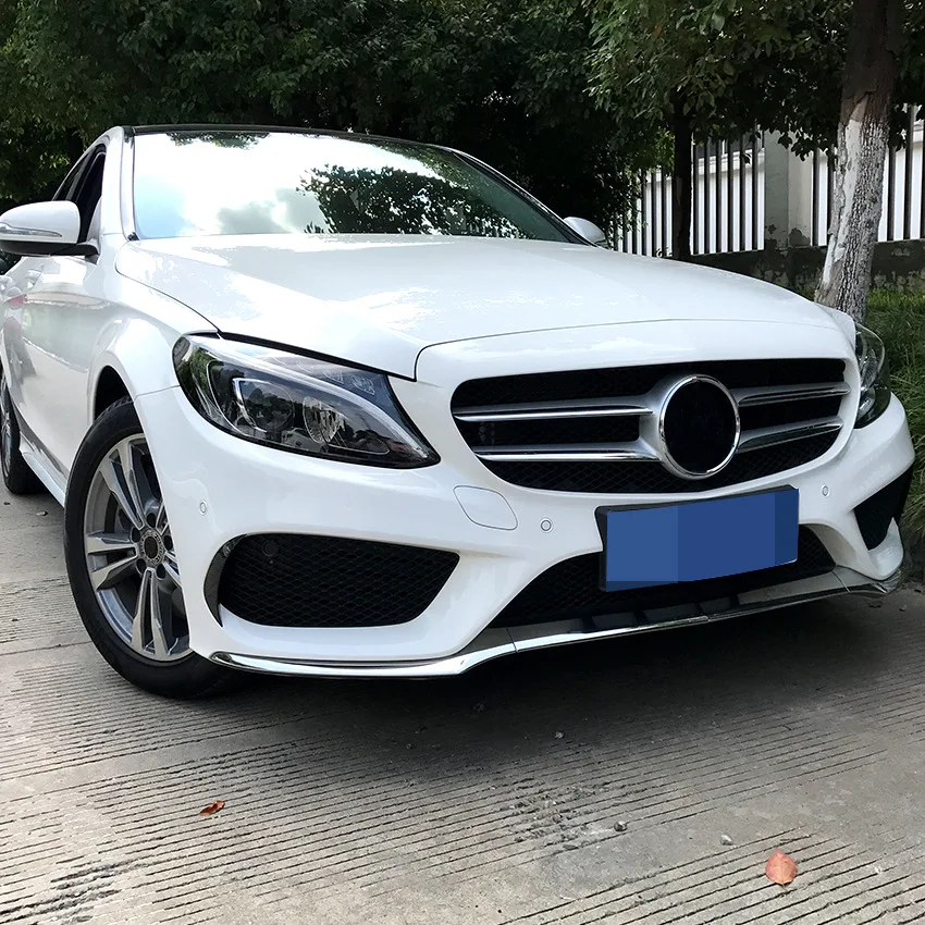 Voor Mercedes-Benz C-Klasse W205 C180L C260L C300 2015 2016 2017 2018 Een Paar Mistlamp Trim strip AMG Wind Mes Gemodificeerde