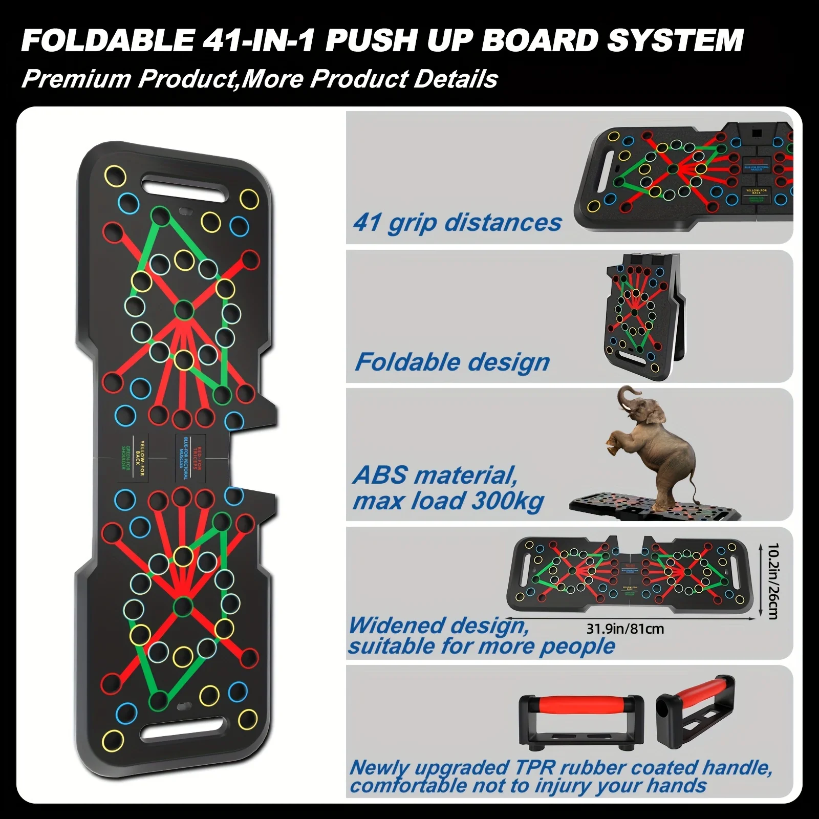 Multi Function Foldable Workout Equipments Push Up Board Portable Professional Push Up Strength Training Equipment