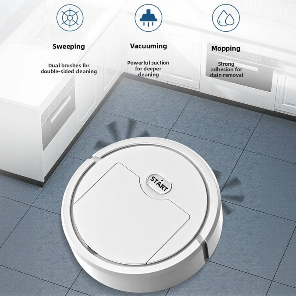 Home Cleaning 3-in-1 Robot Vacuum Auto Spot Cleaning Sweeping And Wet Mopping Powerful Suction Dual Side Brushes