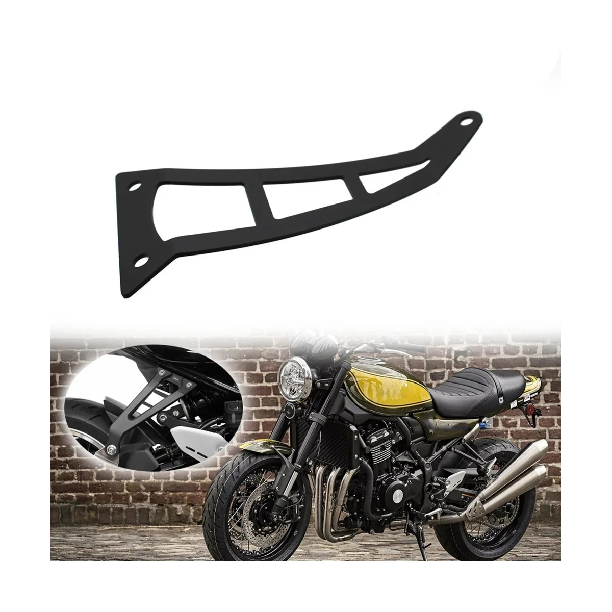 Motorcycle Exhaust Bracket Inkjet Coating Iron Exhaust Hanger for KAWASAKI Z900RS Cafe Racer ZR900 2018-2022