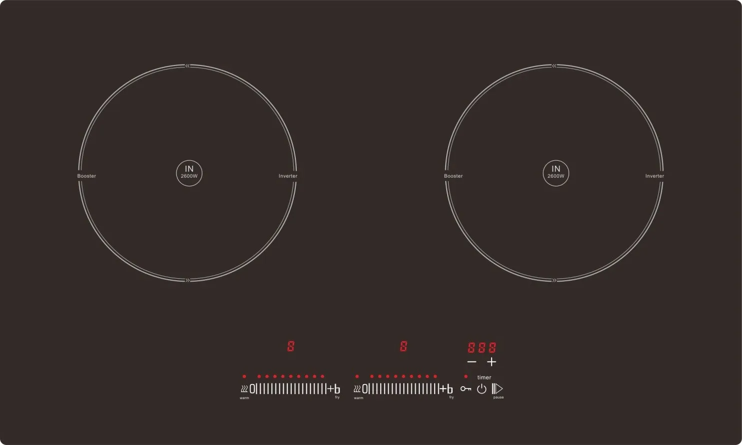 Made touch slim ic double cookers media induction cooker   industrial  home induction cooker