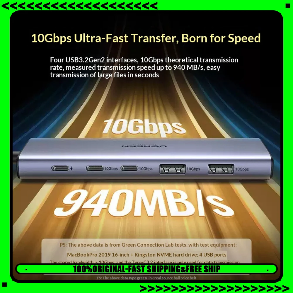 UGREEN CM500 25102 USB C 3.2 Docking Station 8K 60Hz USB 4 Thunderbolt 4 10Gbps Multiport Hub Adapter for Laptop Monitor.