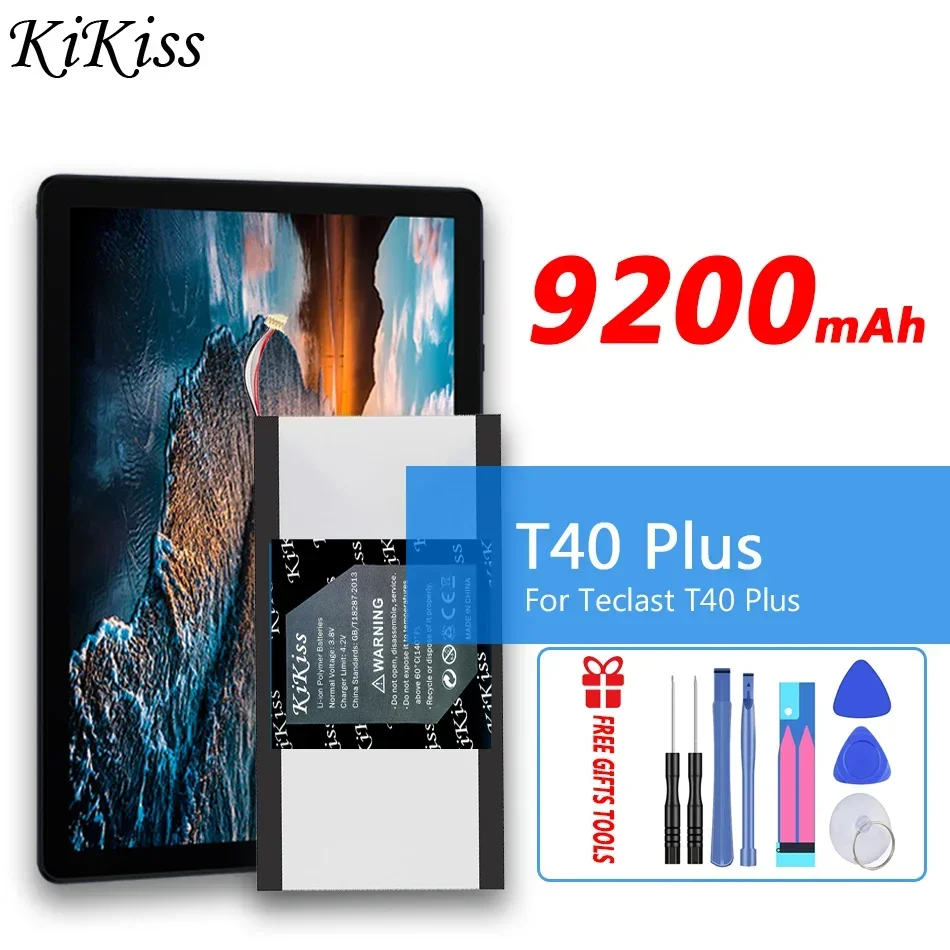 9200mAh KiKiss Li-Polymer Battery For TECLAST T40 Plus T40plus Tablet PC with 5-wire Plug + Tools