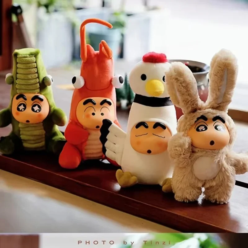 Miniso Crayon Shin-Chan Animal Cosplay Tall Series Slow Rebound Squeeze Toy Blind Box Trendy Figure Ornament Kids Holiday Gift