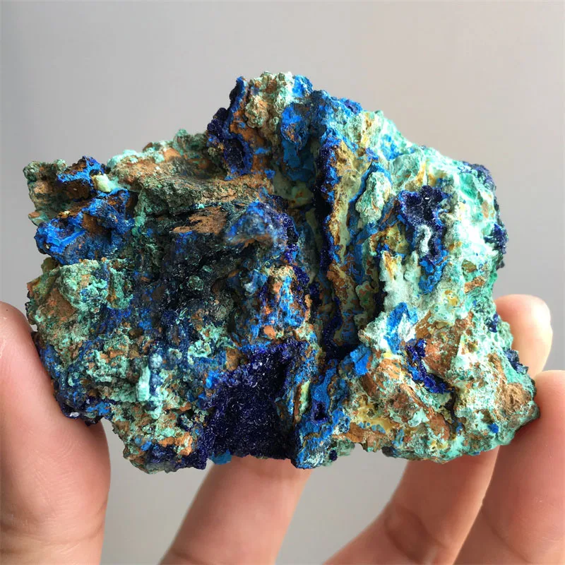 Real Natural Azurite And Malachite Symbiotic Mineral Specimens Cluster Crystal Raw Stone Reiki Healing Room Decor Gift