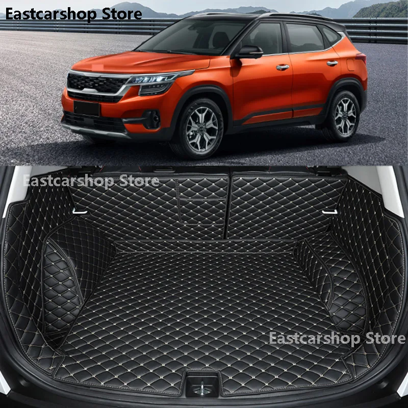 Voor Kia Seltos KX3 2020 2021 2022 Auto All Inclusive Kofferbak Mat Cargo Boot Liner Tray Achter Boot Bagage cover Accessoires