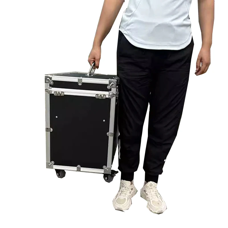 Kotak Peralatan Lipat Kotak Alat Batang Tarik Genggam dengan Roda Kotak Keras Kotak Peralatan Aloi Aluminium Kotak Peralatan Multilapis Multifungsi