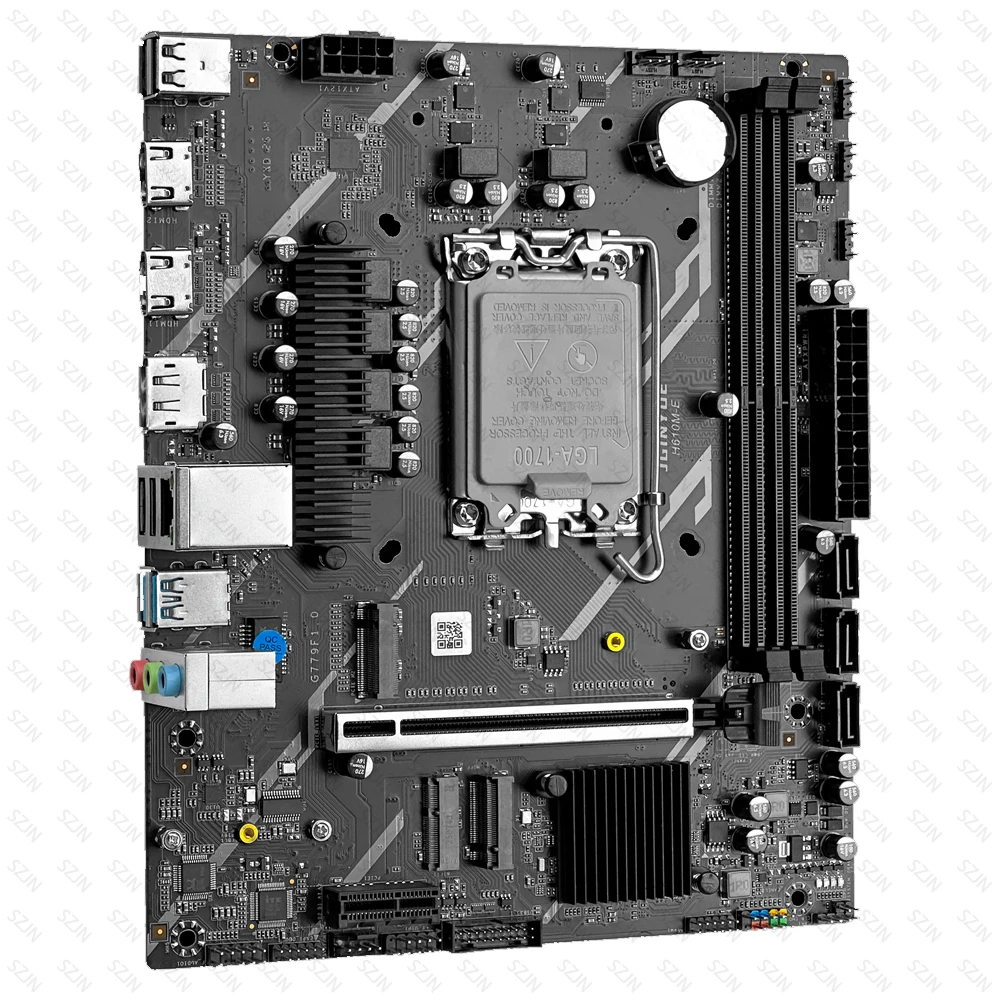 JGINYUE H610 Motherboard Set LGA1700 Support 12/13/14th Core DDR4 Dual Memory MAX 64GB 2x M2 NVME Gaming Desktop Combo
