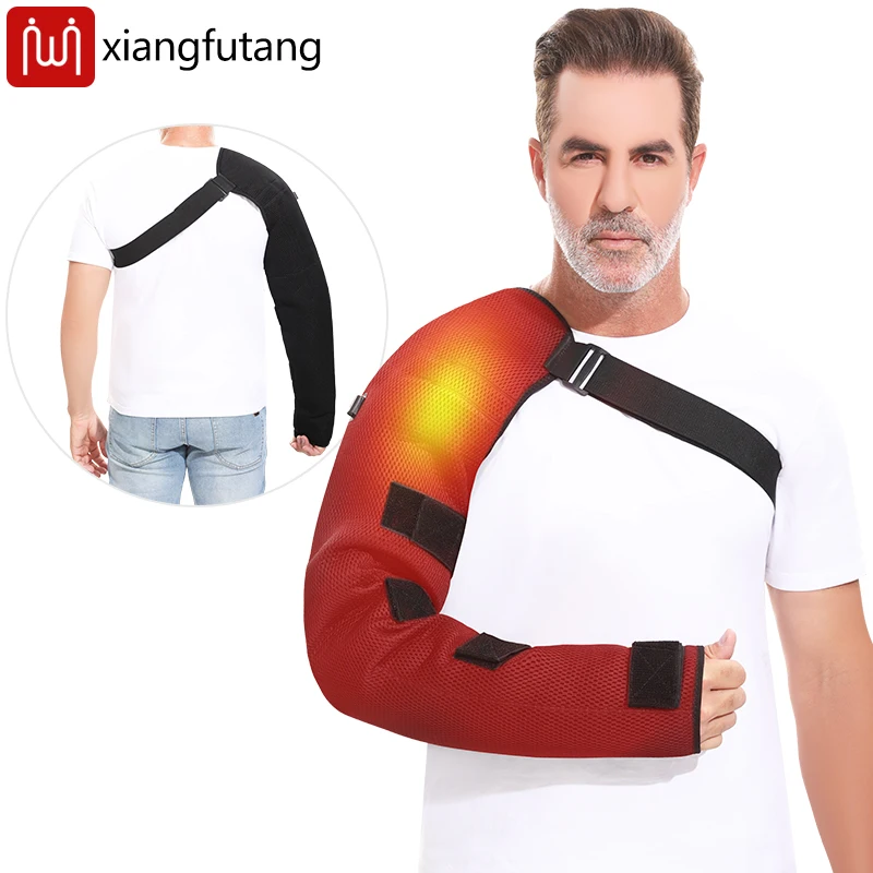 Long Arm Heating Pad with Vibration Massager Heated Wrap for Shoudler Arm Elbow Wrist Hand Pain Relief & Sports Injury Recovery