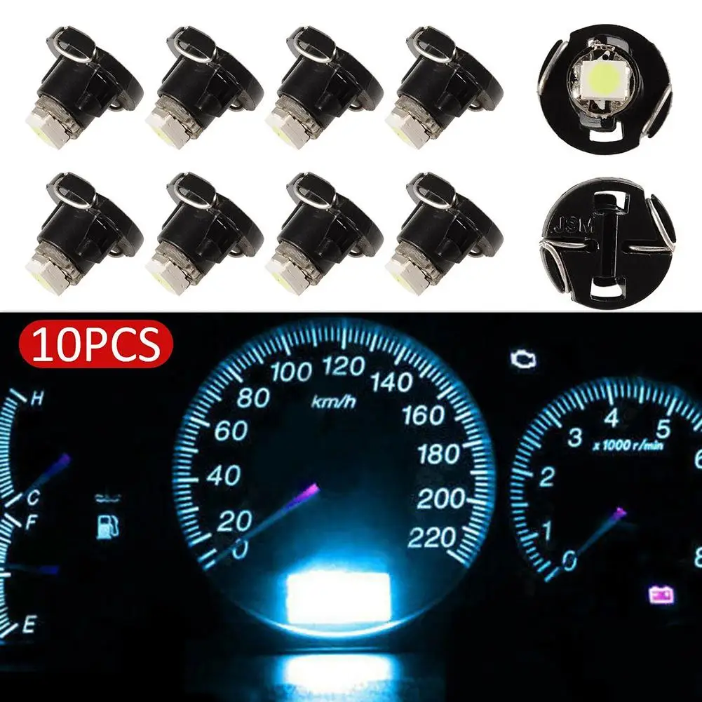 Kit d'ampoules LED TNeo Wedge pour tableau de bord et instruments, bleu glace, 1-SMD, 10 pièces/ensemble, 12-14V DC, accessoires les plus lumineux