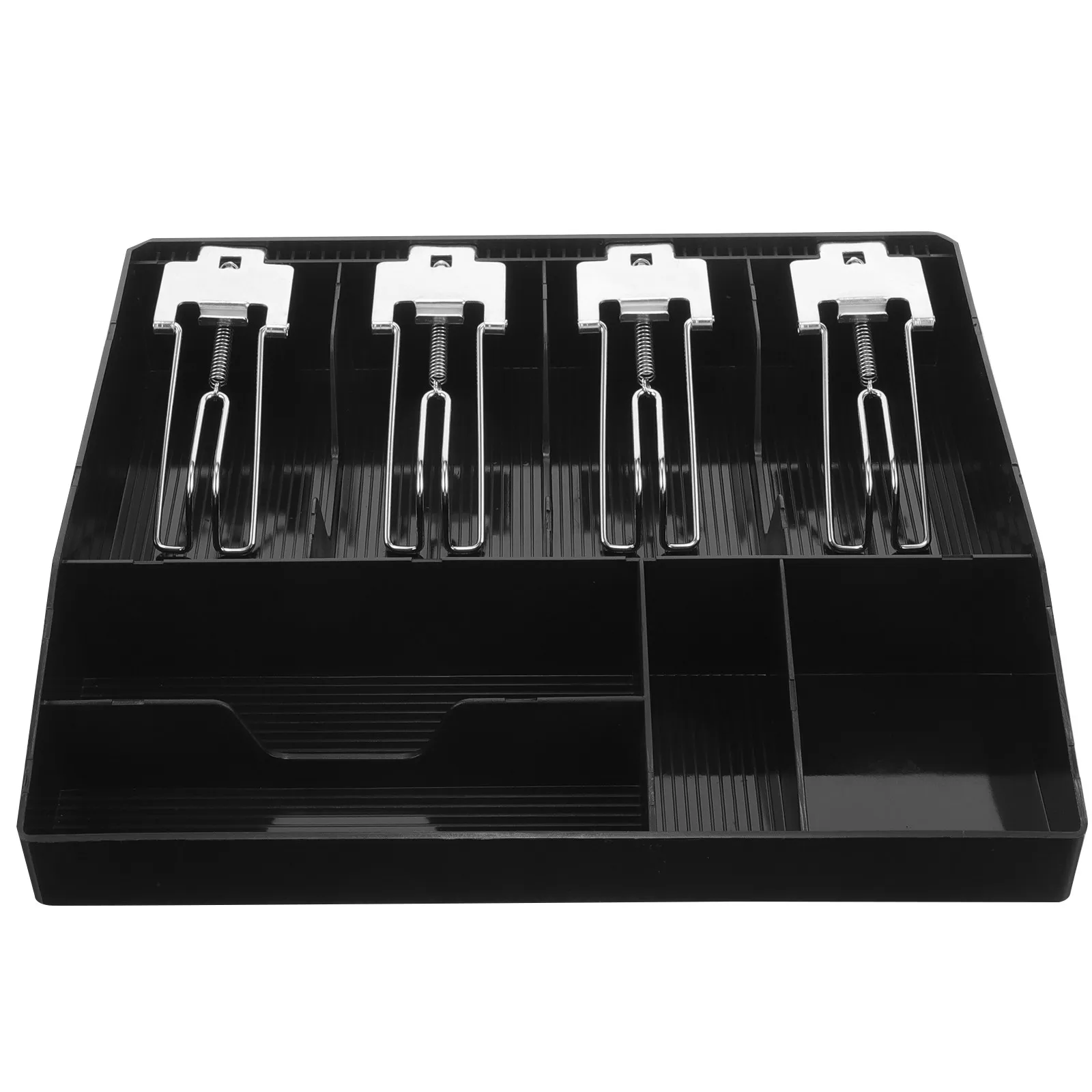 Premium Heavy-Duty Plastic Metal Cash Drawer Tray for Retail Stores Supermarkets Multiple Compartments Cash Register Insert