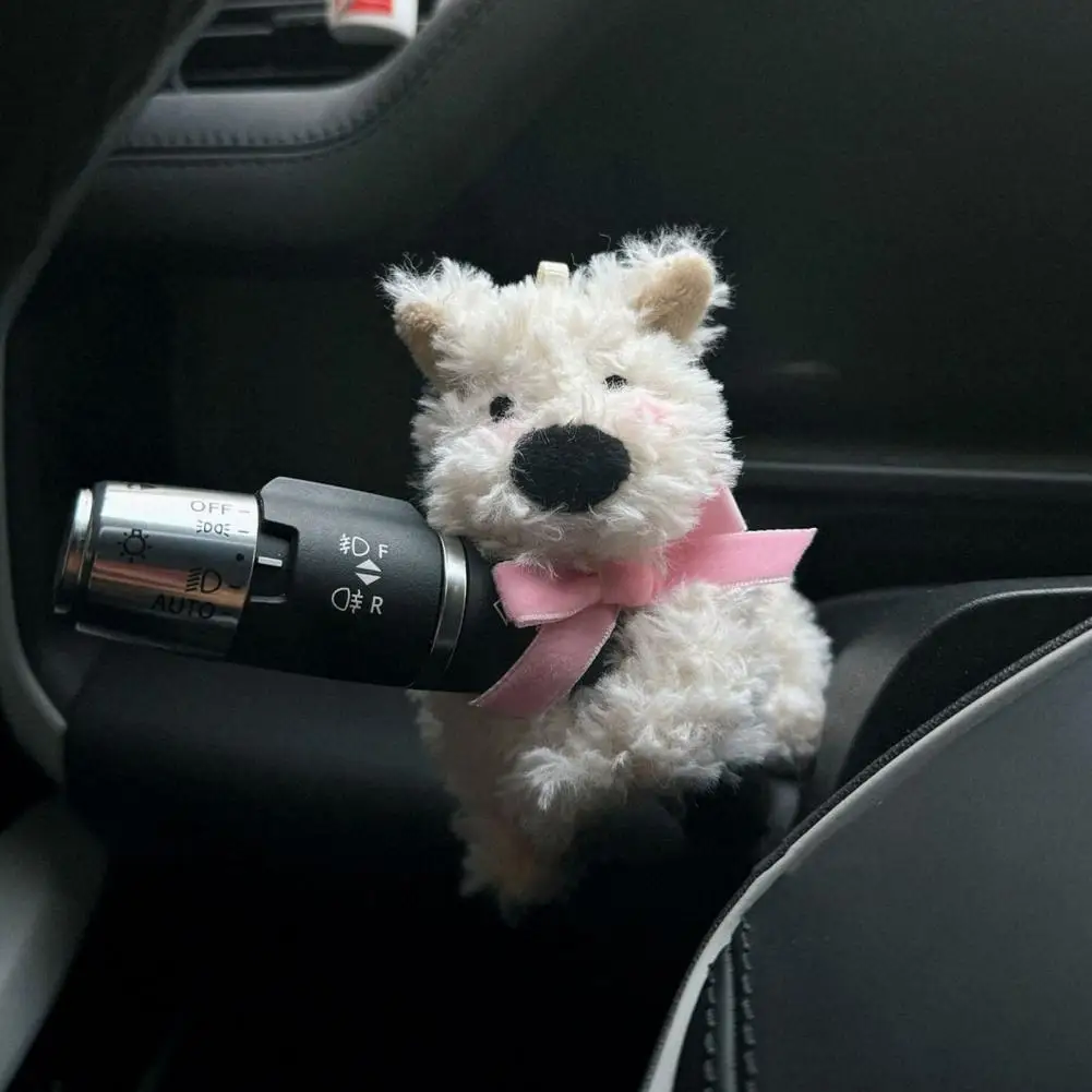

Soft Plush Dog Ornament Adorable Puppy Car Plush Set for Windshield Wiper Shift Handle Decorations Gift Dashboard Ornaments Dog