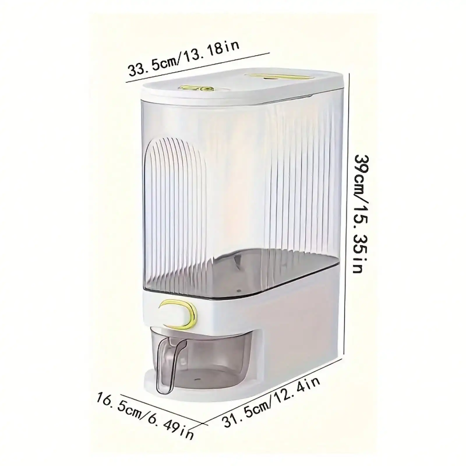 Large-Capacity Rotating Rice Dispenser - With Divider, Waterproof/Moisture/Insect-Proof, Kitchen Organizer
