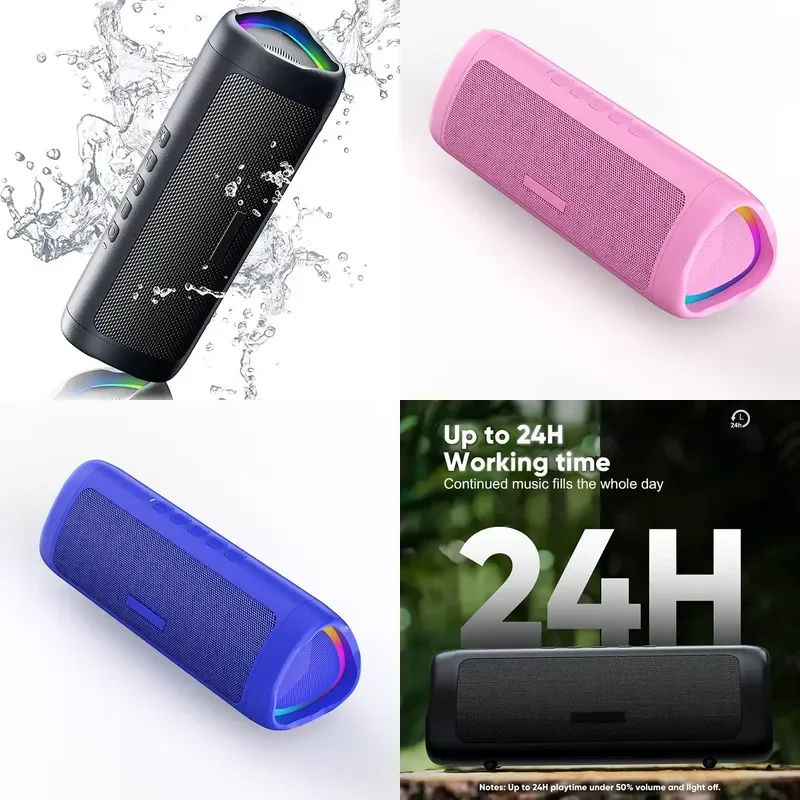 for Bluetooth Speaker IPX6 Waterproof High Definition  Portable Wireless for Family Parties Outdoor Beaches