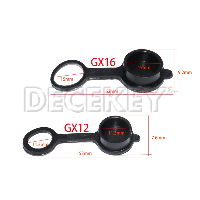 5PCS GX12 GX16 Aviation Circular Plug Socket Waterproof Dust Cap Welding Cable Connectors Rubber Protective Cover