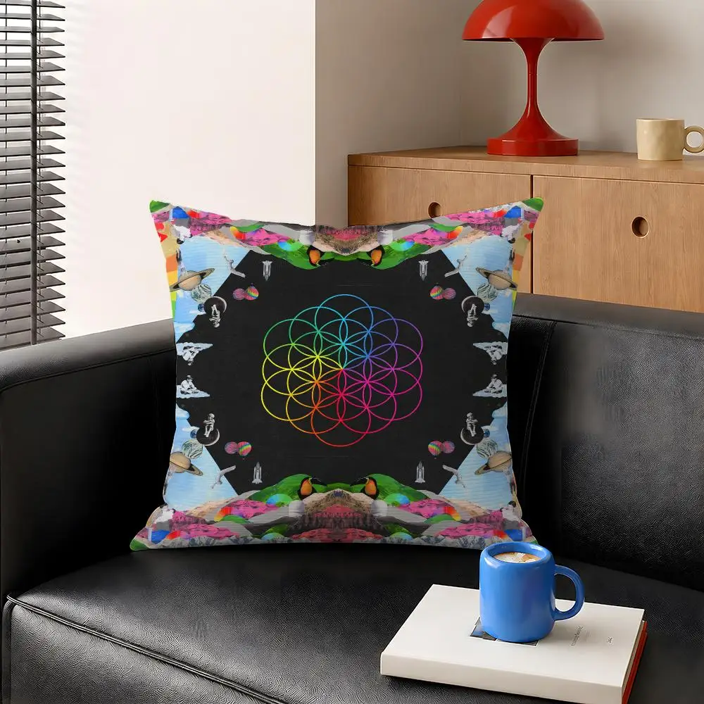 Band Coldplay Alt Rock Parachutes Cushion Cover Decorative Pillowcase Soft Short Plush Cozy Durable Sofa Home Decor Items Gift